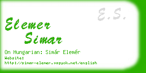 elemer simar business card